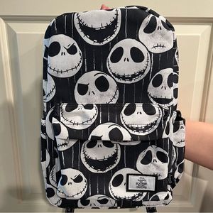 Disney Nightmare Before Christmas Jack Skellington Nylon 17” Tech Backpack NWT
